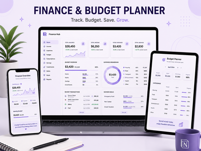 2026 Notion Template Life Planner Notion Dashboard All-in-One Notion Planner Second Brain Digital Planner Notion Finance Notion Aesthetic